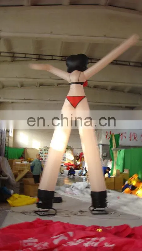customized high performance led lighting inflatable air dancer of beauty