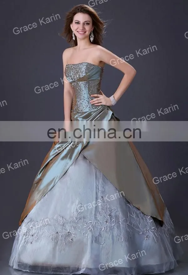 Sexy Grey Wedding Dress Bridal Gown Stock CL4522