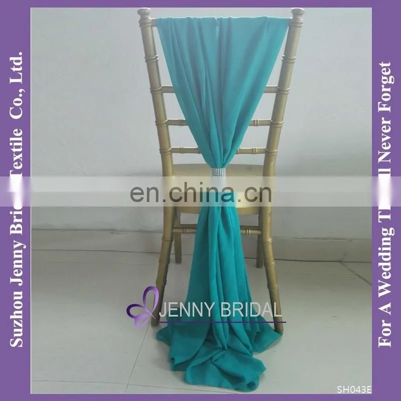 SH043H wholesale chiffon purple chair covers