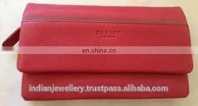 Genuine leather ladies money purse, original leather ladies money bag exporter