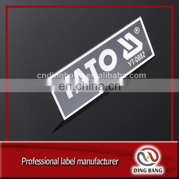 Wholesale High Quality Packaging & Printing Type Strong Adhesive Use Custom Text Printed Metal Nameplate