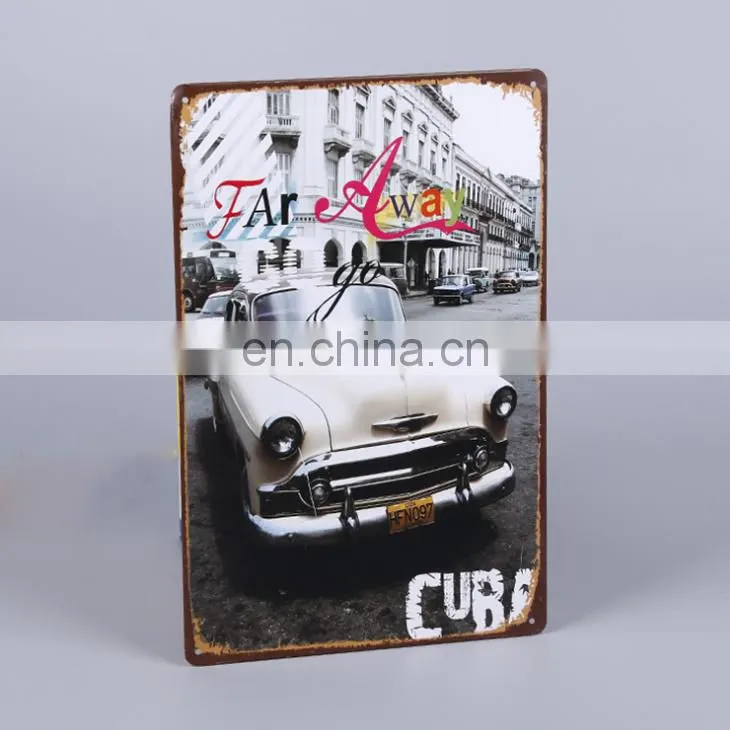 Wholesale OEM Items Auto Style And Bar Decorative Type Cheap Custom Metal Vintage Tinplate Sign
