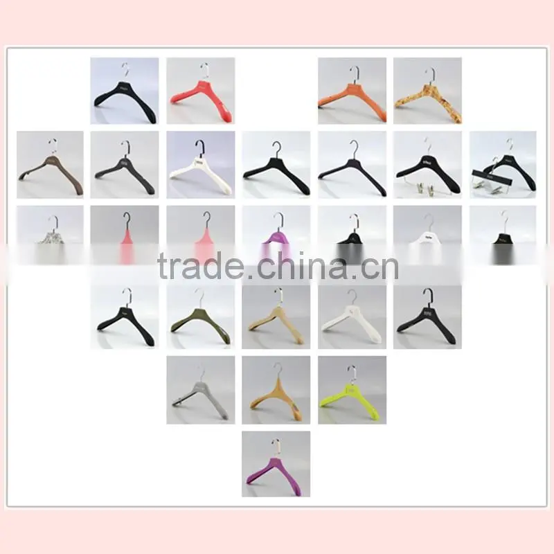 high quality plastic hanger anti-slip rubber hanger and pants hanger for suits