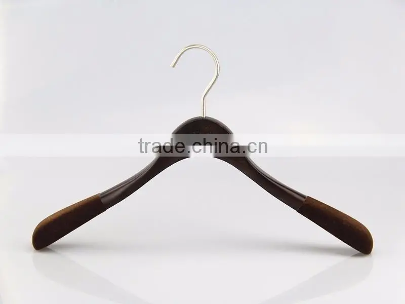 CY-660 top quality men suit hanger brown cloth wooden hanger for cloth