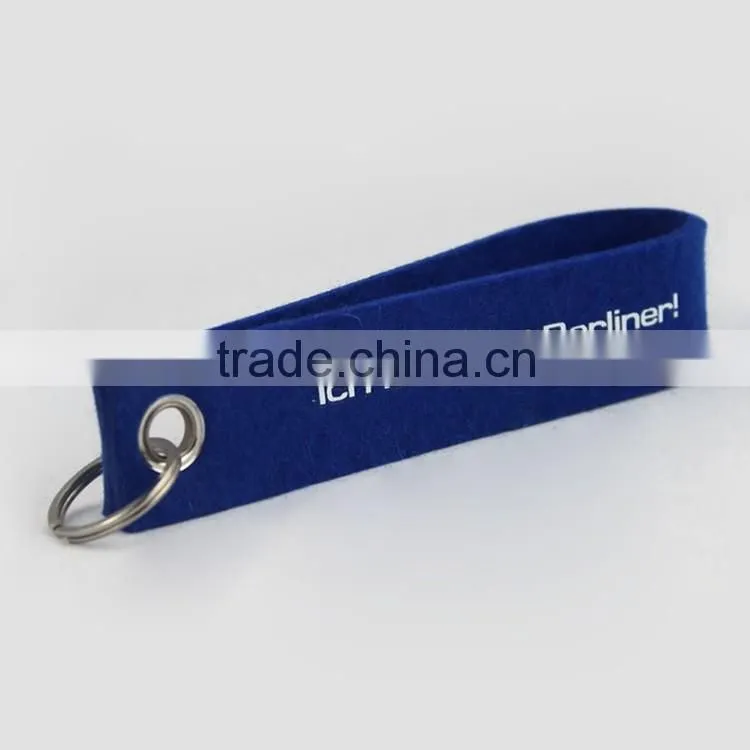Custom polyester felt keychain/felt craft keychain wholesale