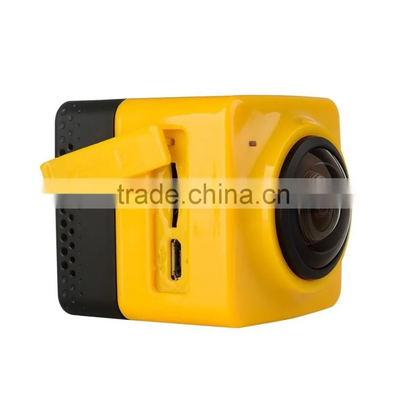 2016 Newest Panorama Action Camera 360x190 Degree with WiFi for Android IOS APP Preview & Playback - Cube 360