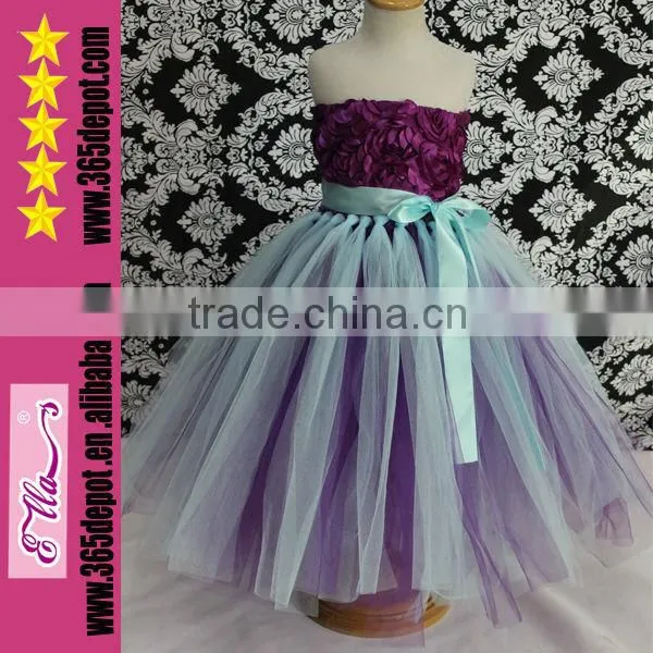 Lastest Flower Girl Dresses For Wedding Flower Purple Children Girl Dress