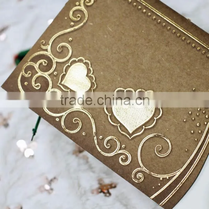 2016 Novelty Products and Cheap Love Design Wood Wedding Invitation Cards
