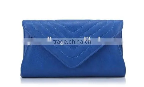 fashion real leather party clutch with sling genuine leather messenger clutch for women single color small shoulder bag for girl