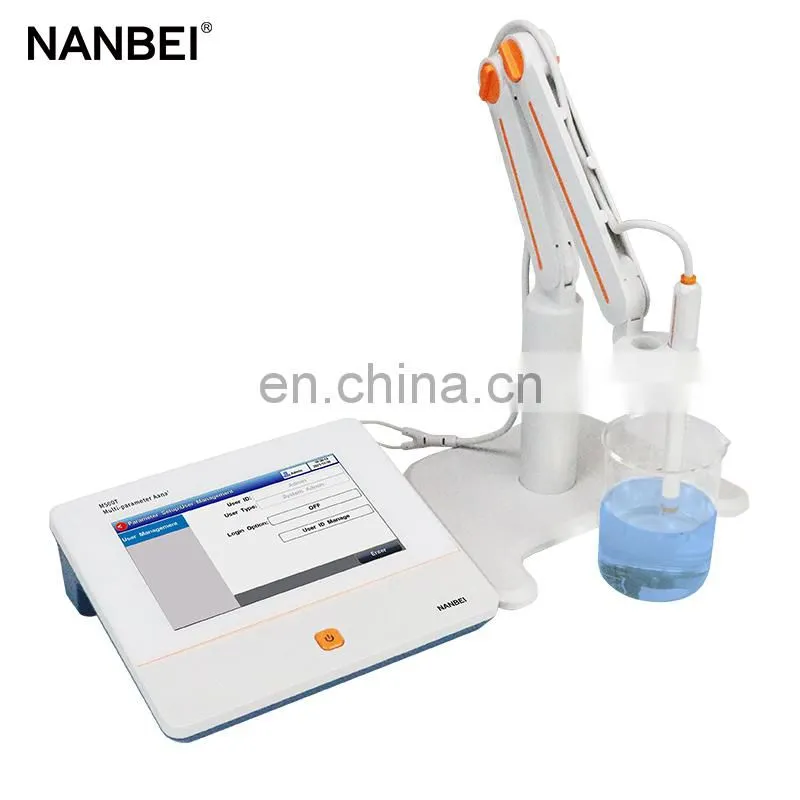 1-5 points calibration pH EC ISE DO Temp sensor portable multiparameter water quality meter price