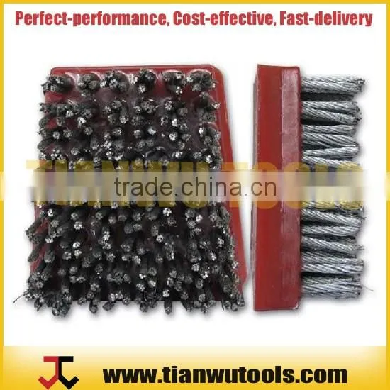 U shape diamond floor block brushes