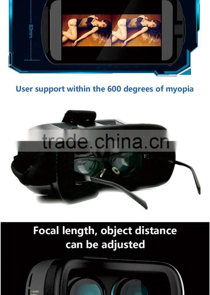 2016 NEW Innovative 3rd Generation Virtual Reality Glasses,VR Box,VR Glasses with bluetooth remote
