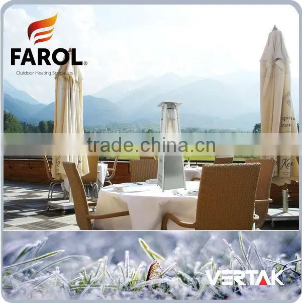 Gas flame patio heaters