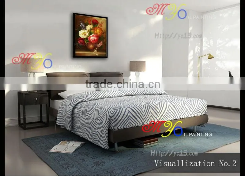 classical bright flower painting for hotel