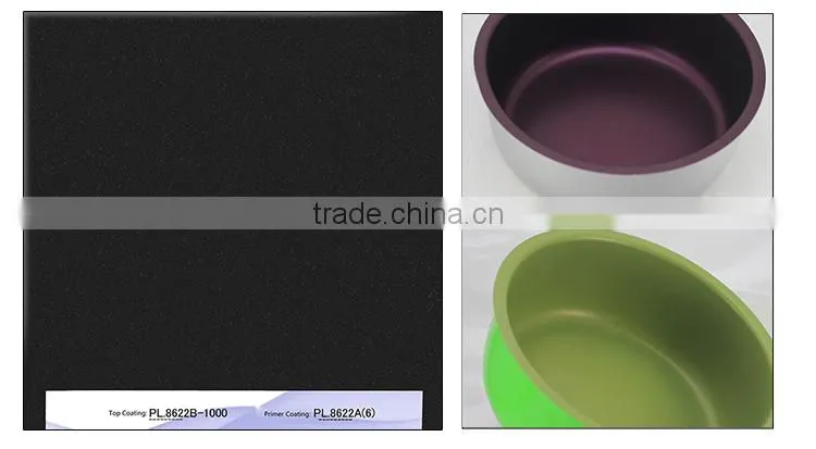 Three layers water-soluble polyether sulfonic fluorine non-stick coating for sauce pan frying pan