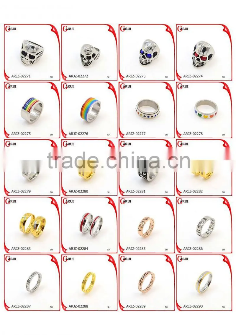 custom stainless steel zircon man rings