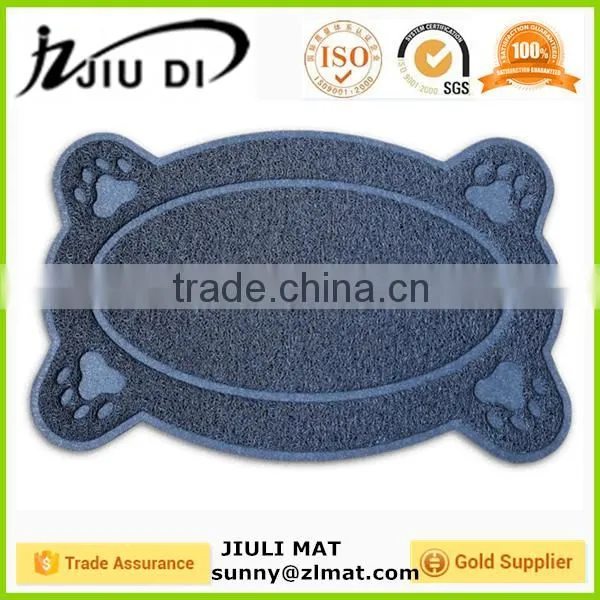 Semi-circle Pet PVC Placemat Dog Cat Litter Mat Doormat