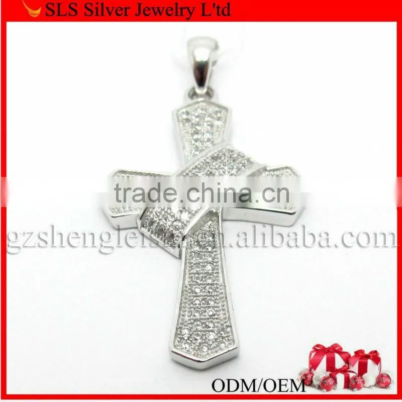 top ten hip hop cross pendant with sterling silver