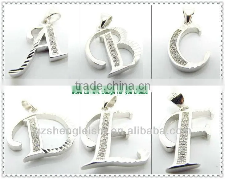 Diamond Letter A Charms Pendant