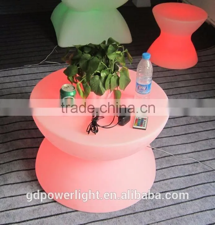 PE Plastic Bar Table with LED lights and remote 6040D
