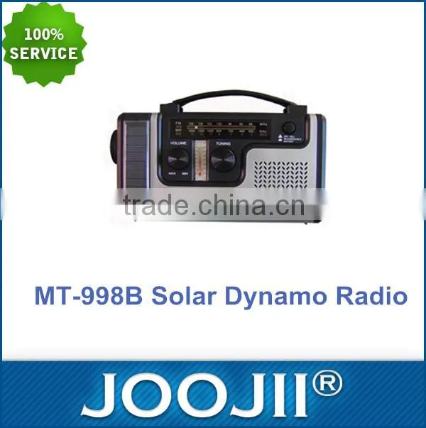 Dynamo USB Solar Flashlight With MW/FM/SW/WB Radio And Mobile Phone Charger