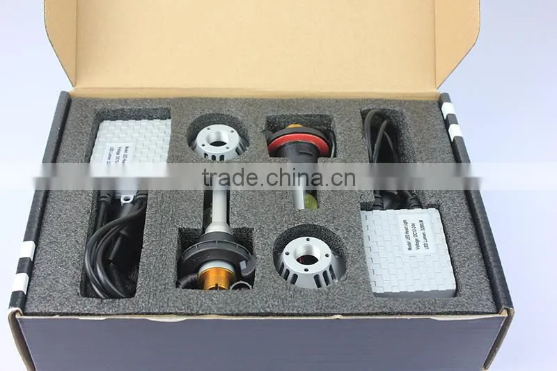 powerful waterproof build in fan with excellent heat dissipation led car light bulbs h8 led headlight for vehicles