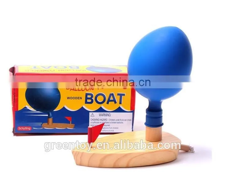 wooden toy floating boat