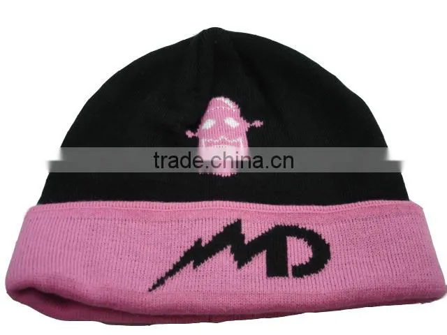Custom jacquard knitted beanie