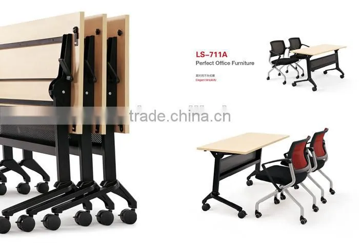 Modern Design Folding Training Table With Wheels
