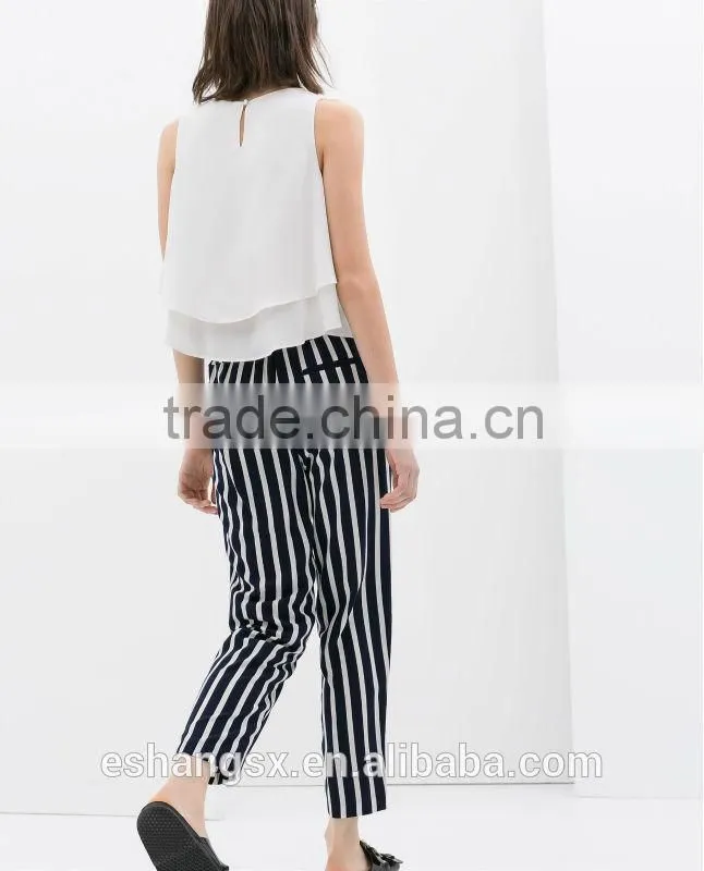 Lsdies striped with lace summer pant