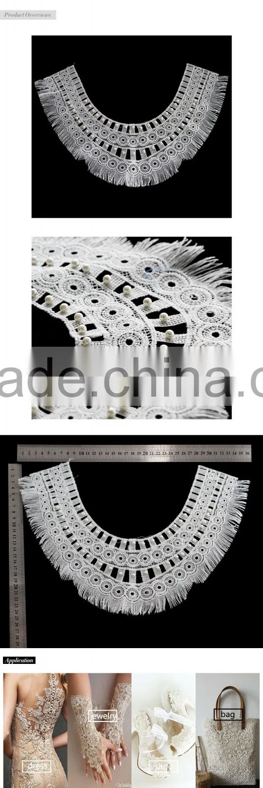 2016 women high quality decorative collar with fringe