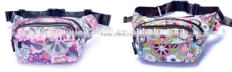 Latest Arrival Fancy Printing Polyester Walk Bag Customizable Outdoor Sport Waist Bag