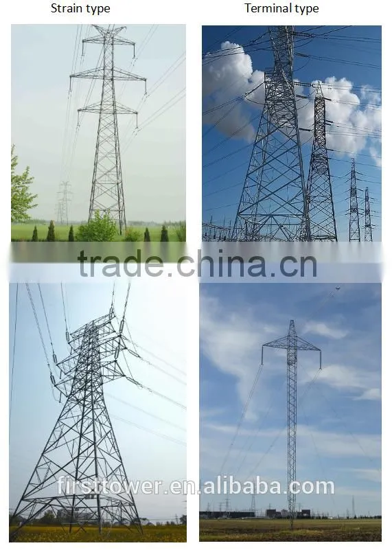 Factory Galvanized electricity transmission tower