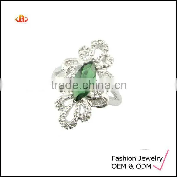 Women's Rhodium Plated Silver CZ Ring