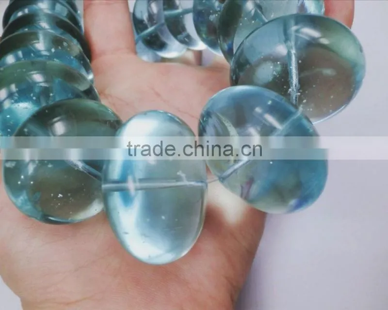 big size glass beads rondelle