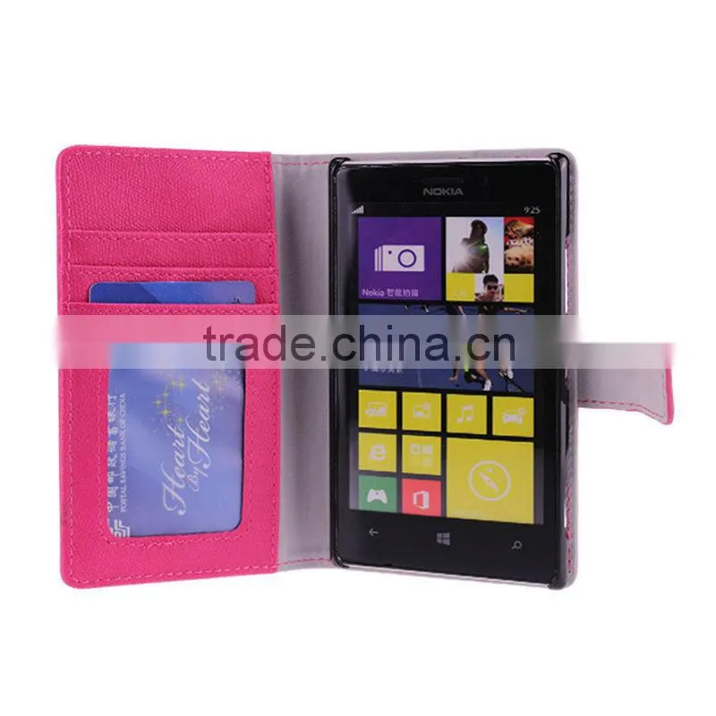 FOR NOKIA LUMIA 925 SYNTHETIC LEATHER STITCH CASE COVER WITH MAGNETIC FLAP CLOSURE