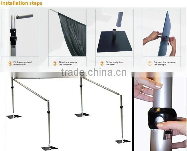 Aluminum portable pipe and drape kits for decoration
