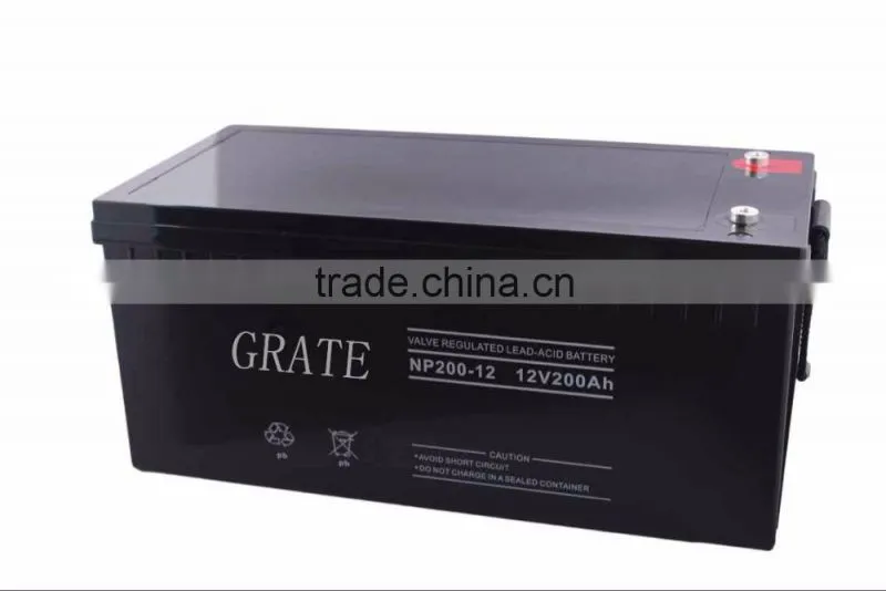 GRATE valve sla battery solar energy storage battery np200-12 ups battery12v 200ah