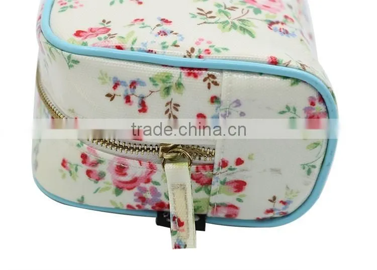 PVC coated canvas make up waterproof cosmetic bag