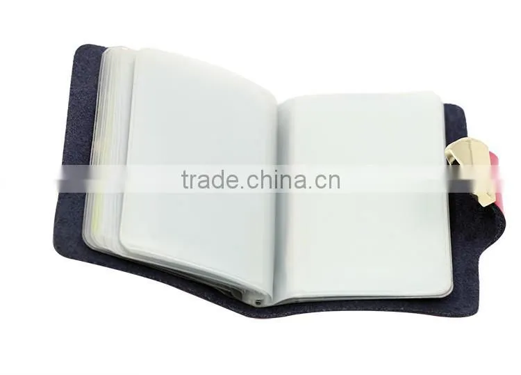 High quality PU holder transparent inner sheeve PVC card holder