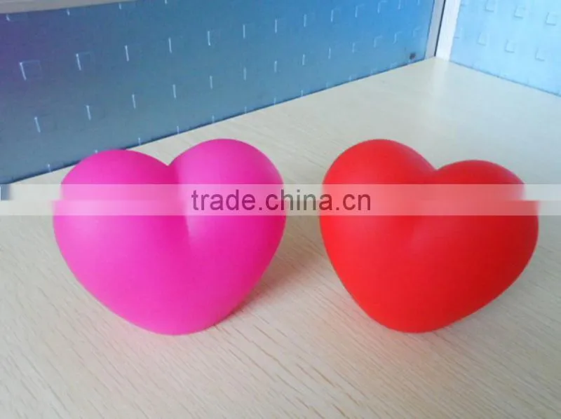 Soft PVC heart night light with color changing led light source