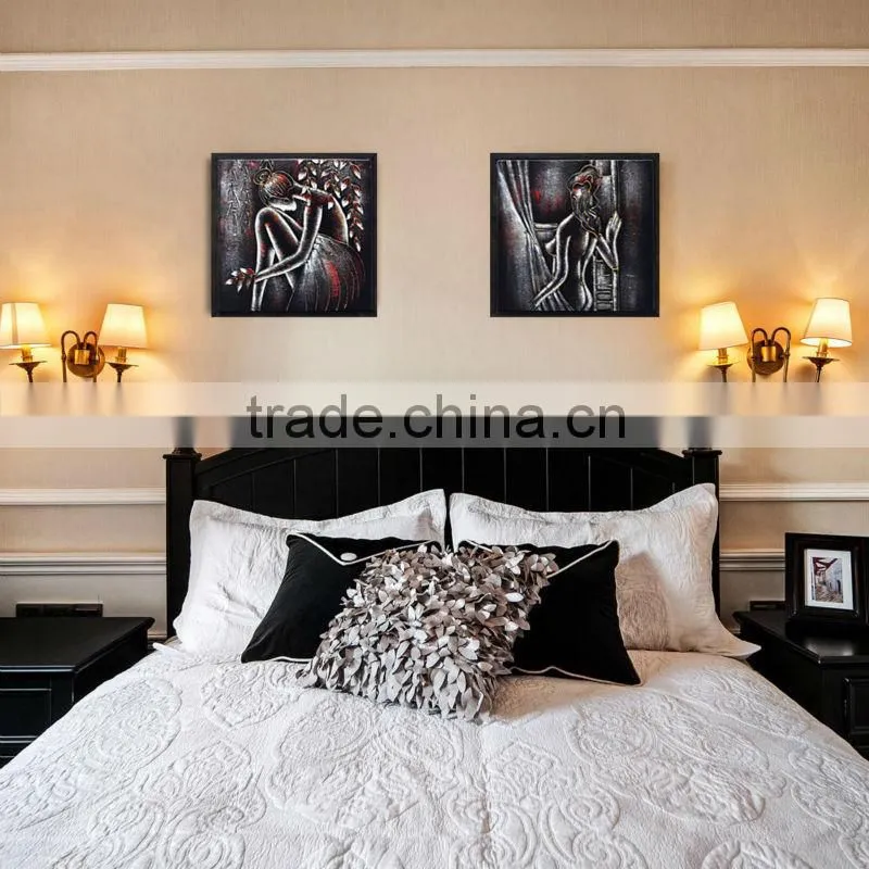 Wood sign vintage technology gift items abstract nude art painting