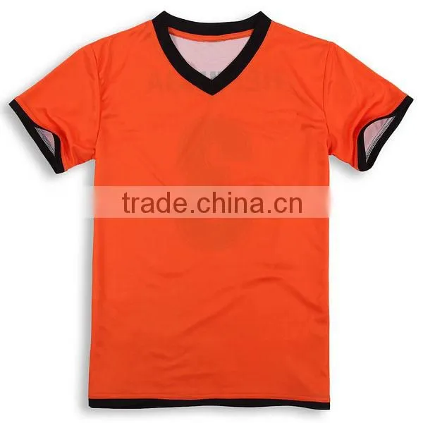 Full sublimated orange color soccer shirt jersey for sale