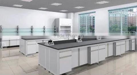 Black epoxy resin worktop steel lab furniture