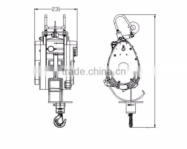 wireless remote control electric hoist