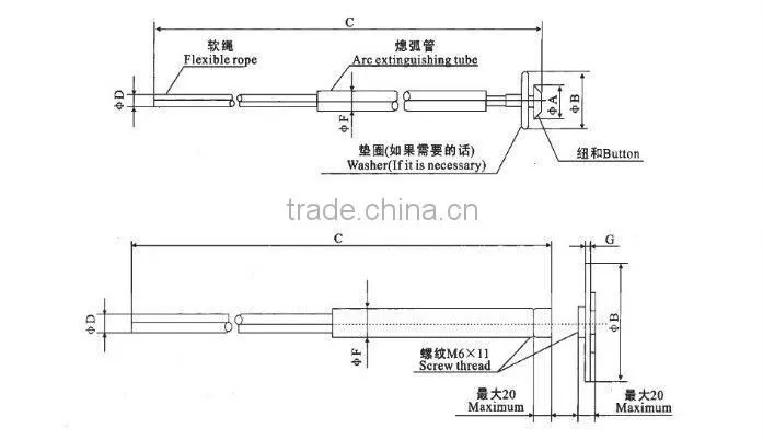 high voltage fuse link 11-27KV