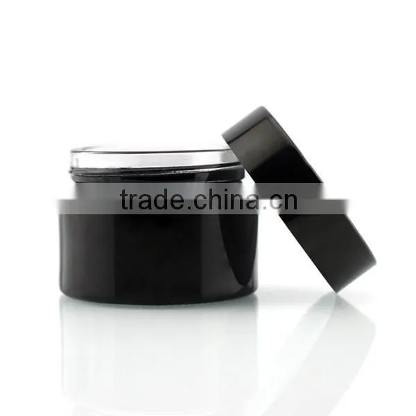painted black cosmetic glass jar