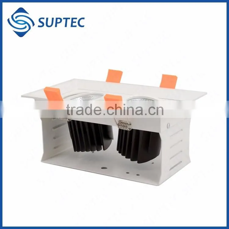Two Heads Dimmable COB Grille LED Light Lamp 15W 25W