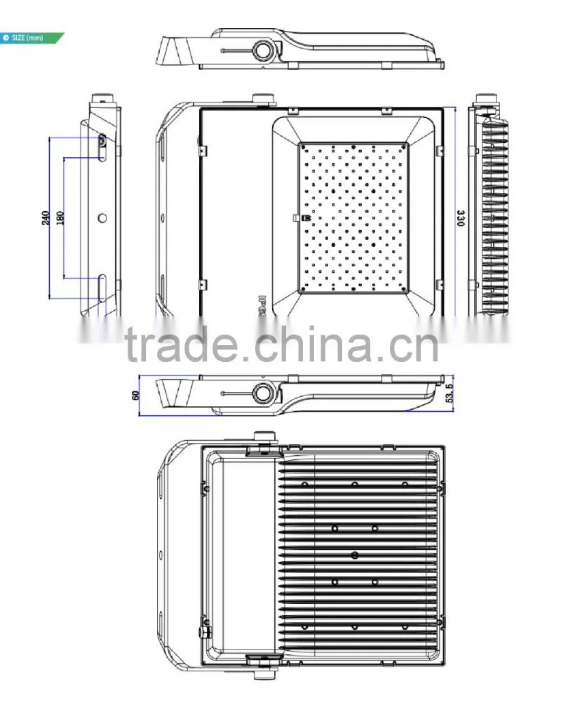 Free Lighting Design, CE ROHS Approved, Meanwell Driver, Promotional Price, 5 Years Warranty 150W LED Flood Light Fixtures