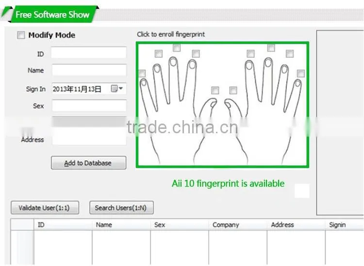 HF-4000 Free SDK Android USB Fingerprint Scanner for Linux